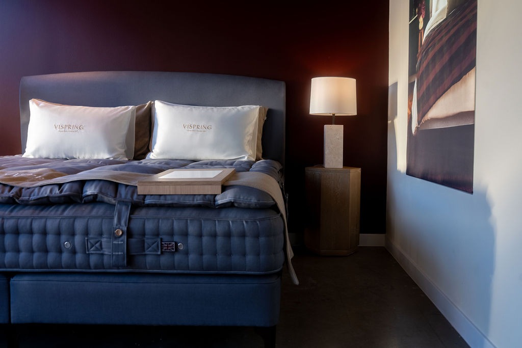 Vispring made-to-order bed in a Denver bedroom setting