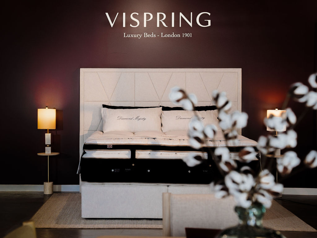 Vispring made-to-order bed in a Denver bedroom setting